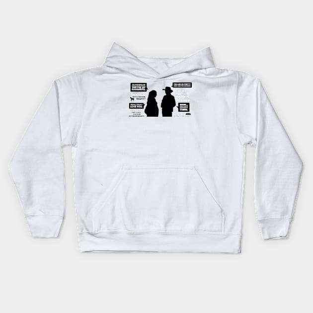 WayHaught Silhouette Quotes Kids Hoodie by VikingElf